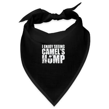 I enjoy seeing Camel's Hump Dromedar - Bandana Dreieckstuch - Schwarz - Vorne