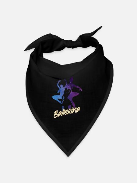 Ballet Dancer Dance Girl Ballerina - Bandana Dreieckstuch - Schwarz