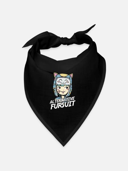 Furry Fandom Fursuits Niedlich - Bandana Dreieckstuch - Schwarz