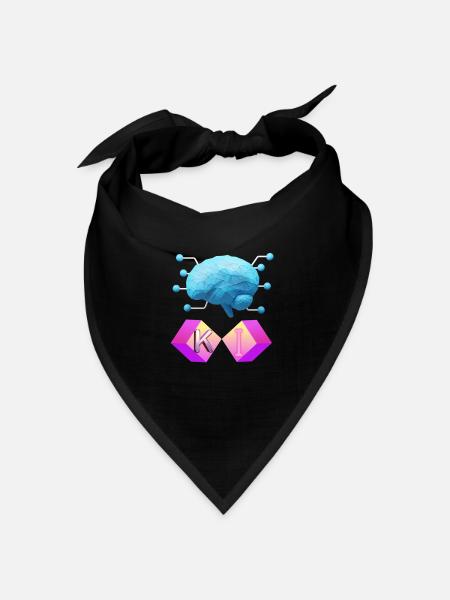 Künstliche Intelligenz Design - Bandana Dreieckstuch - Schwarz