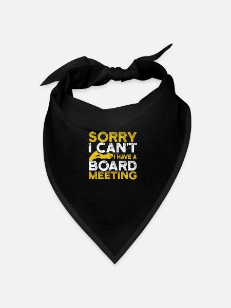 Sorry, ich kann nicht, ich habe eine Vorstand - Bandana Dreieckstuch - Schwarz