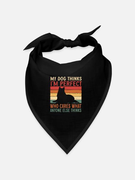 Langhaarcollie Rough Collie Hund - Bandana Dreieckstuch - Schwarz
