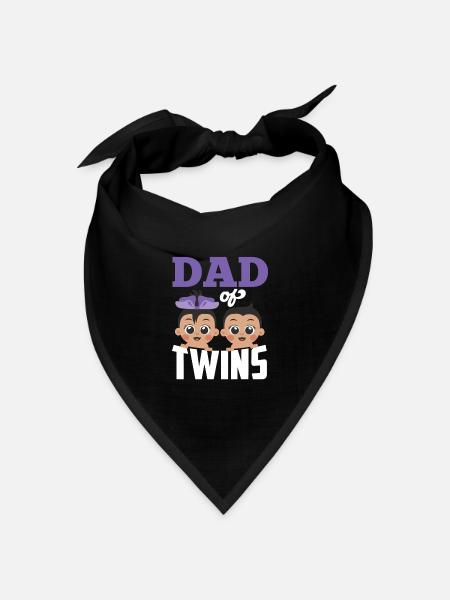 Vater Von Zwillingen Zwilling Humor Zwillinge - Bandana Dreieckstuch - Schwarz