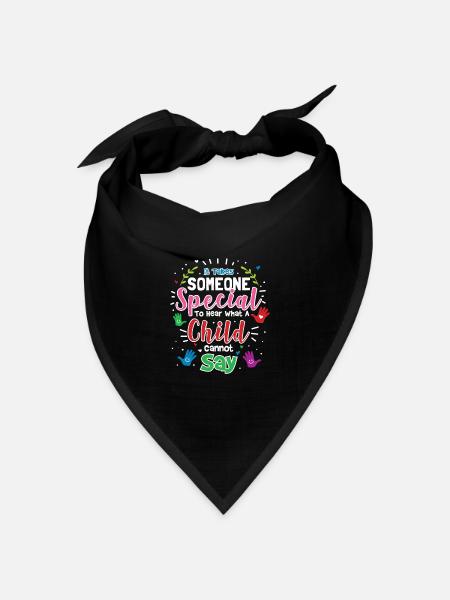 Es braucht jemand Besonderen, um zuzuhören - Bandana Dreieckstuch - Schwarz