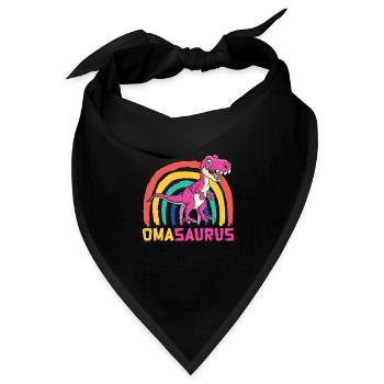 Omasaurus Muttertag Grandma Mama Tag Oma - Bandana Dreieckstuch - Schwarz - Vorne