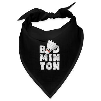 Federball, Federballspiel, Badminton Game, Spruch - Bandana Dreieckstuch - Schwarz - Vorne