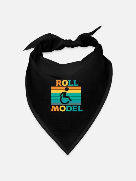 Rollstuhl - Bandana Dreieckstuch - Schwarz