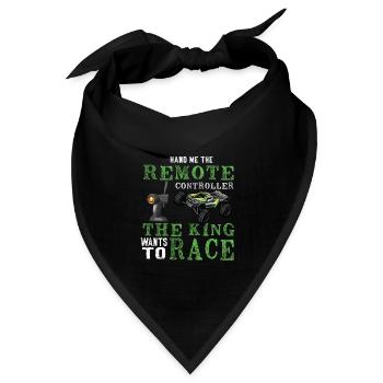 RC Auto Hobby Spruch Ferngestuertes Auto - Bandana Dreieckstuch - Schwarz - Vorne