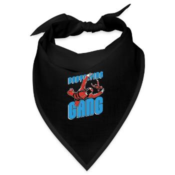 Indoor Skydiving Gang Indoor Fallschirmspringen - Bandana Dreieckstuch - Schwarz - Vorne