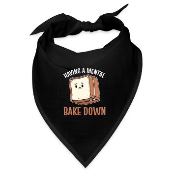 Bäcker Gebäckmacher - Bandana Dreieckstuch - Schwarz - Vorne