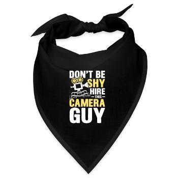 Don't Be Shy Hire This Camera Guy - Bandana Dreieckstuch - Schwarz - Vorne