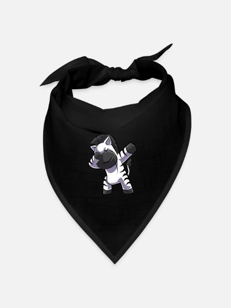 Zebra - Bandana Dreieckstuch - Schwarz
