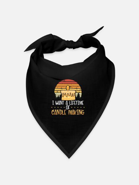 Ein Leben Lang Kerzen Machen - Bandana Dreieckstuch - Schwarz