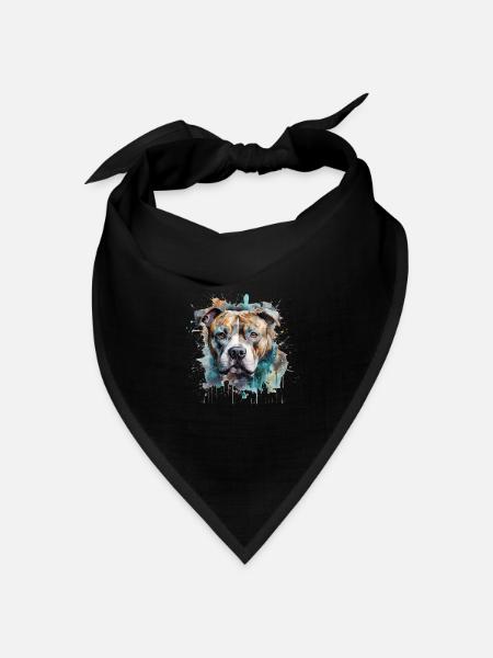 American Staffordshire Terrier - Bandana Dreieckstuch - Schwarz
