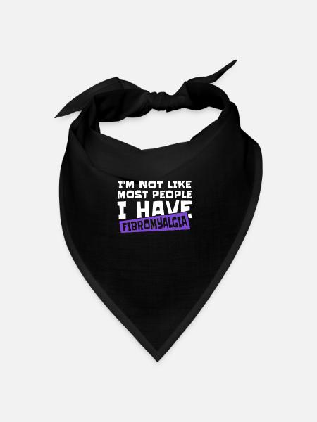 Fibromyalgie Rheuma - Bandana Dreieckstuch - Schwarz