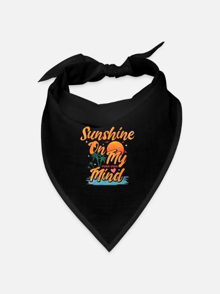 Pura Vida Sunshine Costa Rica Lateinamerika - Bandana Dreieckstuch - Schwarz