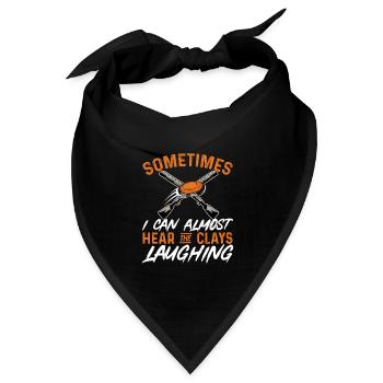 Trapschießen Skeet Tontaubenschießen - Bandana Dreieckstuch - Schwarz - Vorne