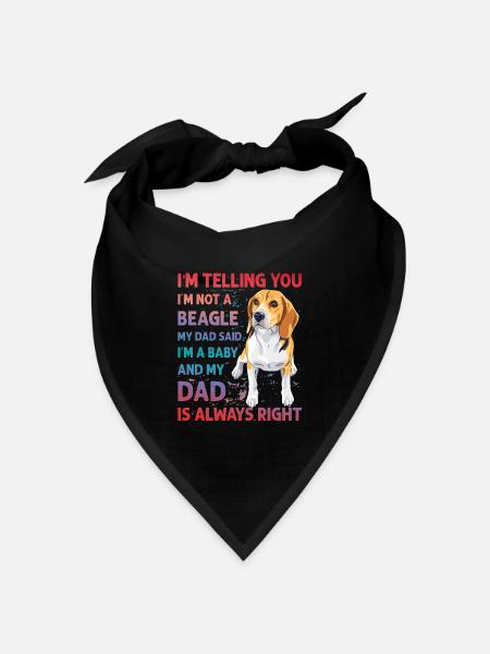 Beagle Lustiger Spruch - Bandana Dreieckstuch - Schwarz