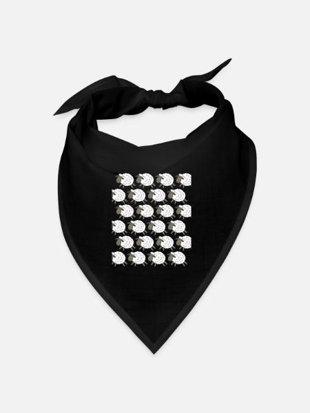 Schafe Schaf - Bandana Dreieckstuch - Schwarz