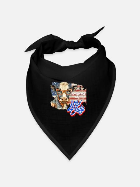 4. Juli - US-Unabhängigkeitstag - Bandana Dreieckstuch - Schwarz