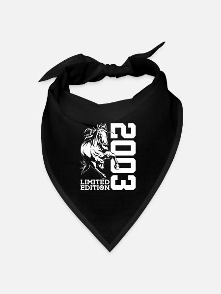 23. GEBURTSTAG PFERD LIMITED EDITION 2003 REITEN - Bandana Dreieckstuch - Schwarz