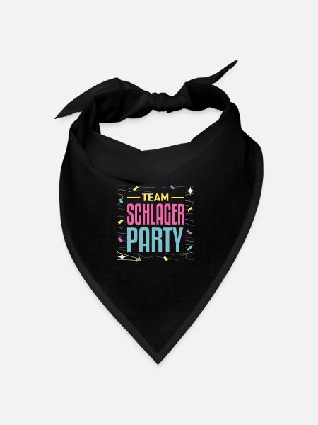 Team Schlager Party Schlagermusik Schlagerparty - Bandana Dreieckstuch - Schwarz