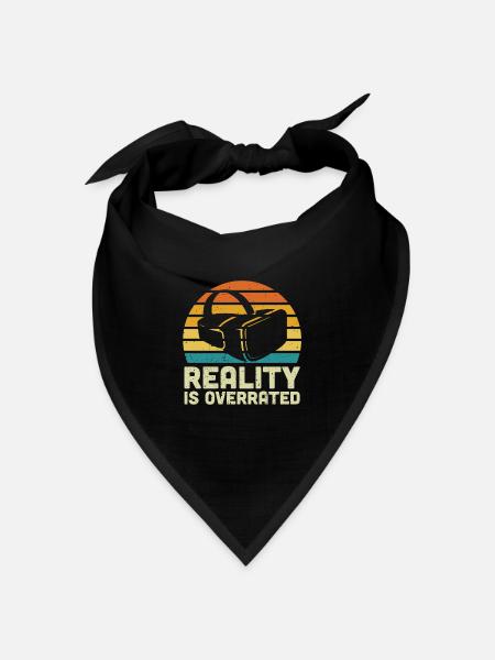 Virtual Reality VR Geschenk - Bandana Dreieckstuch - Schwarz