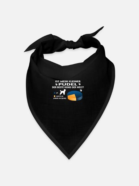 Hundezubehör Pudel Hundebesitzer - Bandana Dreieckstuch - Schwarz