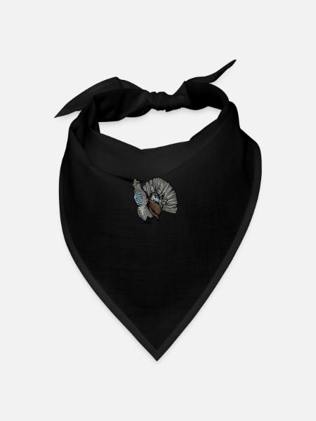 Auerhahn I Hühnervogel Auerhuhn Motiv für Jäger - Bandana Dreieckstuch - Schwarz