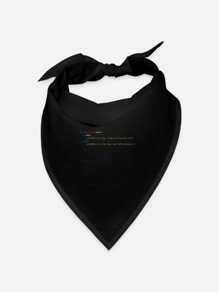 Programmierer Informatiker Nerd Softwareingenieur - Bandana Dreieckstuch - Schwarz
