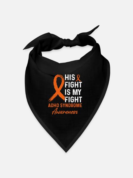Kampf gegen Adhs-syndrom Bewusstsein - Bandana Dreieckstuch - Schwarz