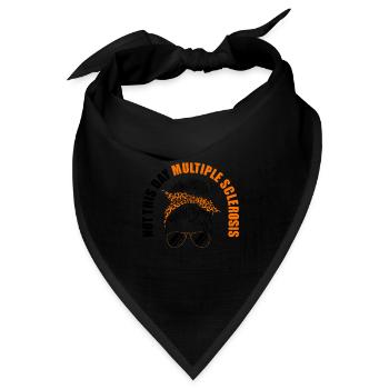 Ms Nicht Heute - Multiple Sklerose - Bandana Dreieckstuch - Schwarz - Vorne