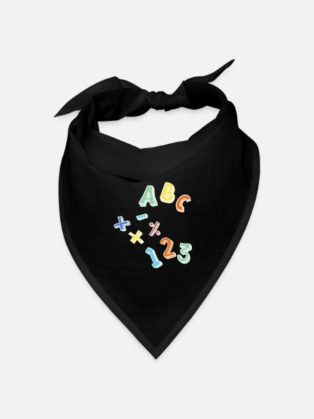 Einschulung - für die coolen Abc-Schützen - Bandana Dreieckstuch - Schwarz