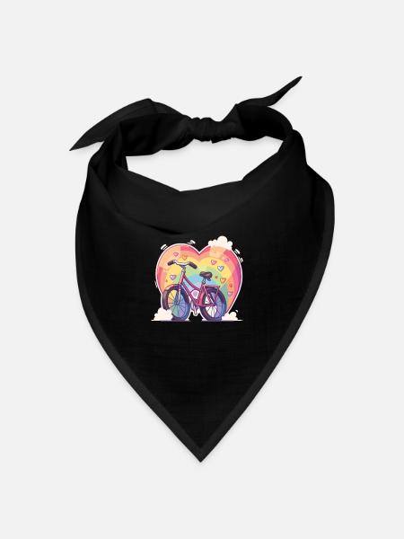 Fahrrad Fahrrad fahren Retro Fahrrad Vintage - Bandana Dreieckstuch - Schwarz