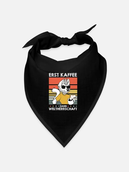 Furry Fandom Fursuits Kaffee - Bandana Dreieckstuch - Schwarz