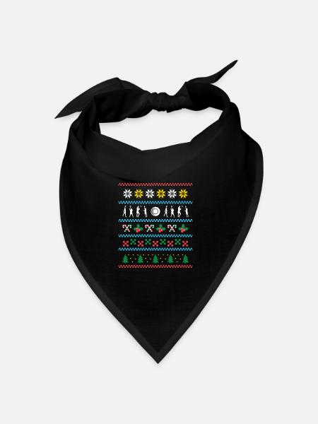 Sport X-Mas Christmas Ultimate Frisbee - Bandana Dreieckstuch - Schwarz