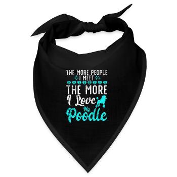 Poodle Gifts - Bandana Dreieckstuch - Schwarz - Vorne