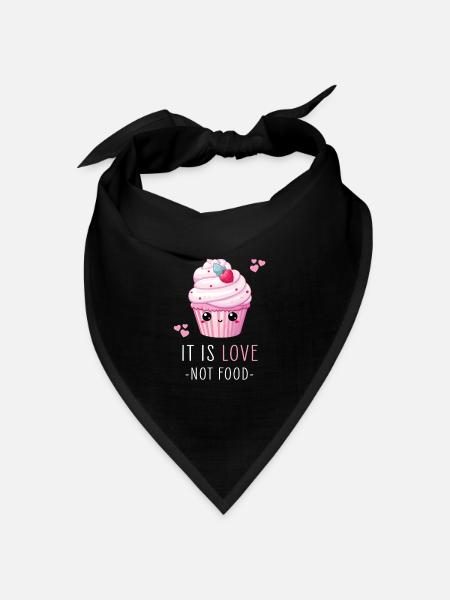 Cupcake Kawaii - Bandana Dreieckstuch - Schwarz