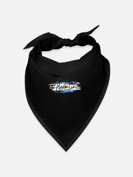 Argentinien - Bandana Dreieckstuch - Schwarz