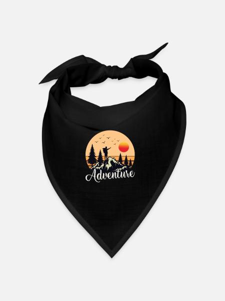 Bergsteigen Bergsteiger Wandern Wanderer - Bandana Dreieckstuch - Schwarz