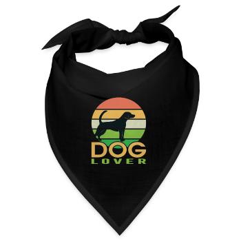 Dog Lover - Bandana Dreieckstuch - Schwarz - Vorne