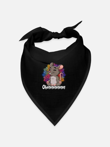 Yoga Ohmmm Namaste - Bandana Dreieckstuch - Schwarz