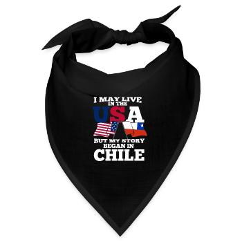 Chile - Bandana Dreieckstuch - Schwarz - Vorne