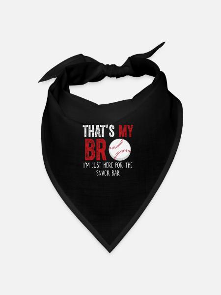 Das ist mein Bruder, ich bin nur hier für Snackbar Baseball - Bandana Dreieckstuch - Schwarz