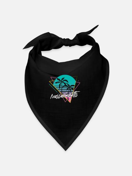 Massachusetts - Bandana Dreieckstuch - Schwarz
