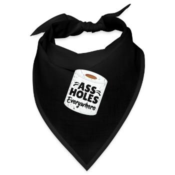 Assholes Everywhere Toilet Paper - Bandana Dreieckstuch - Schwarz - Vorne