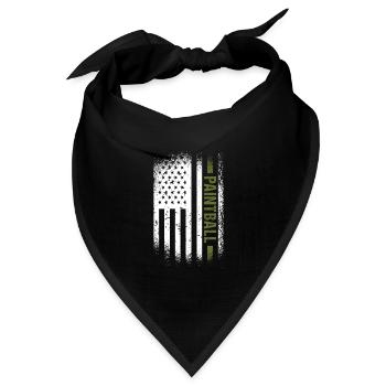 Sport Us Flag Paintball - Bandana Dreieckstuch - Schwarz - Vorne