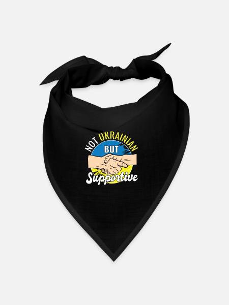Not Ukrainian But Supportive Country Traveler - Bandana Dreieckstuch - Schwarz