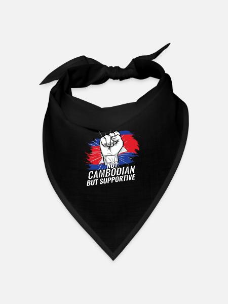 Not Cambodian But Supportive Cambodia Flag - Bandana Dreieckstuch - Schwarz