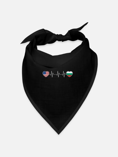 Bulgarien - Bandana Dreieckstuch - Schwarz